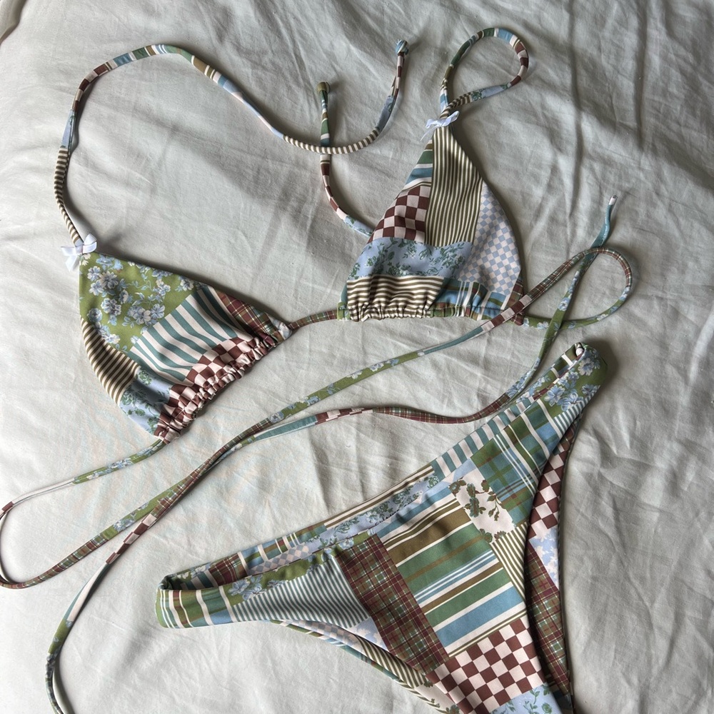 Patchwork Bikini Set - image 1
